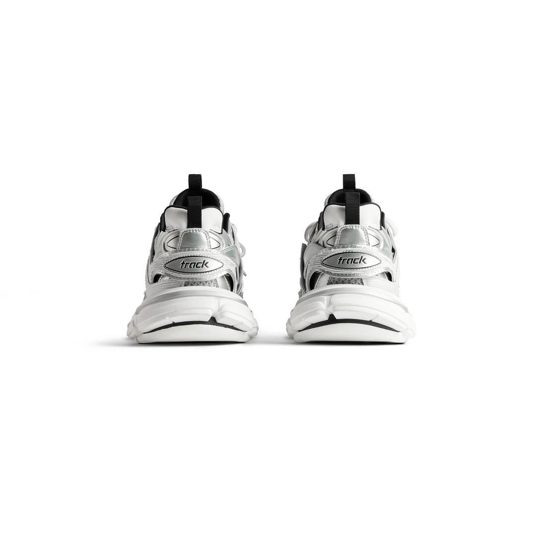 Men's Track Sneaker in Silver/white/black - 5