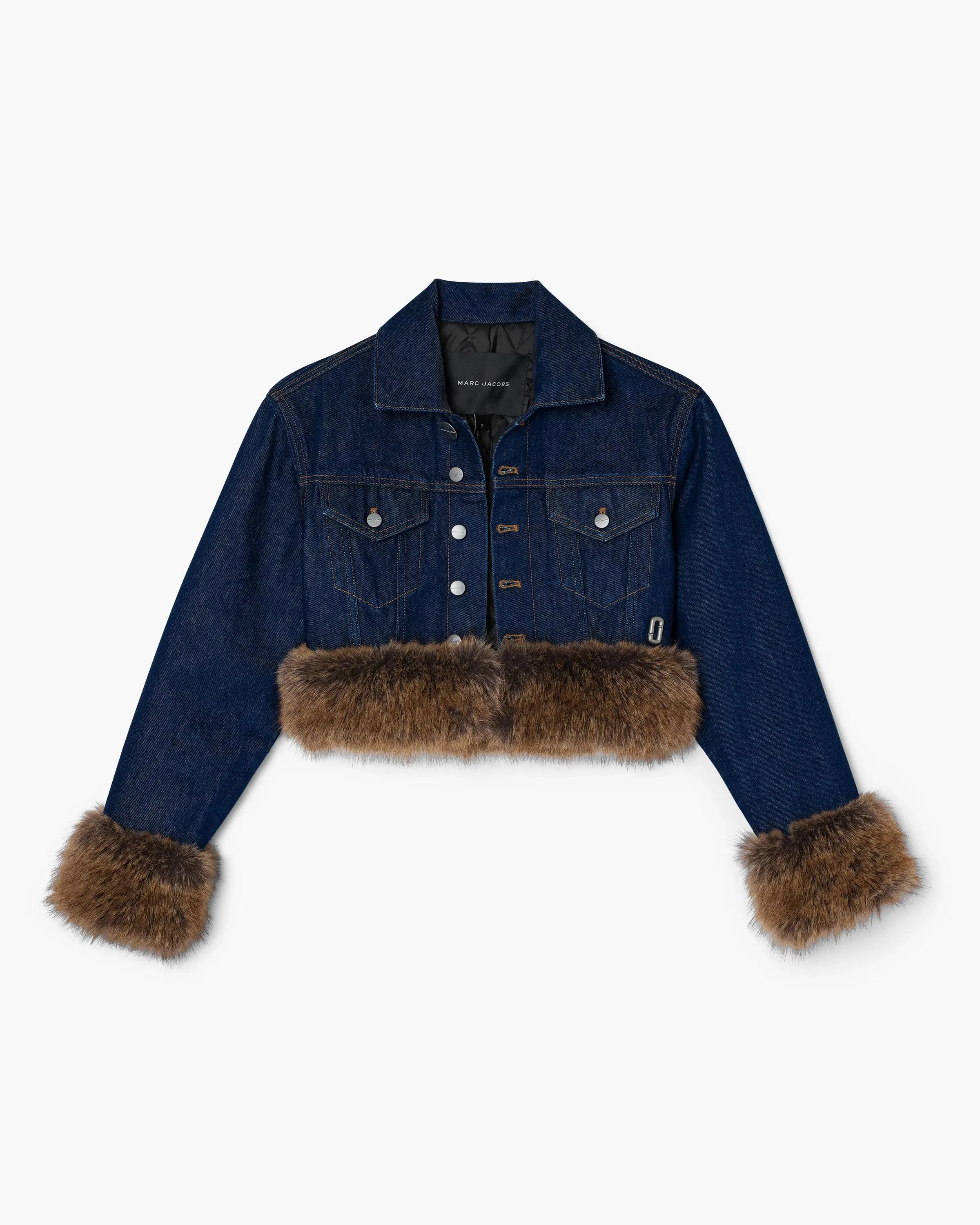 FAUX FUR SHRUNKEN TRUCKER - 1