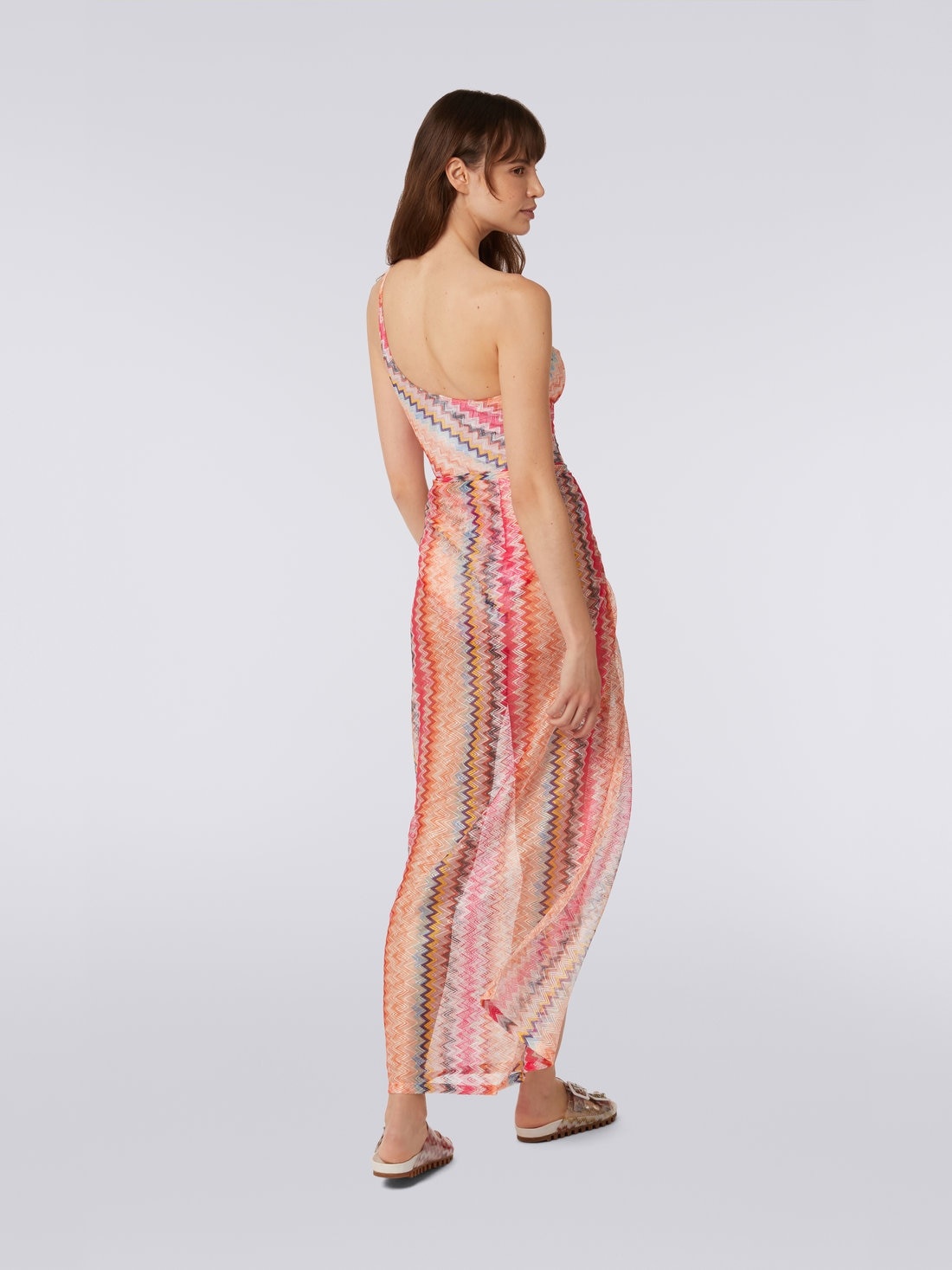 Long chevron tulle cover up skirt - 4