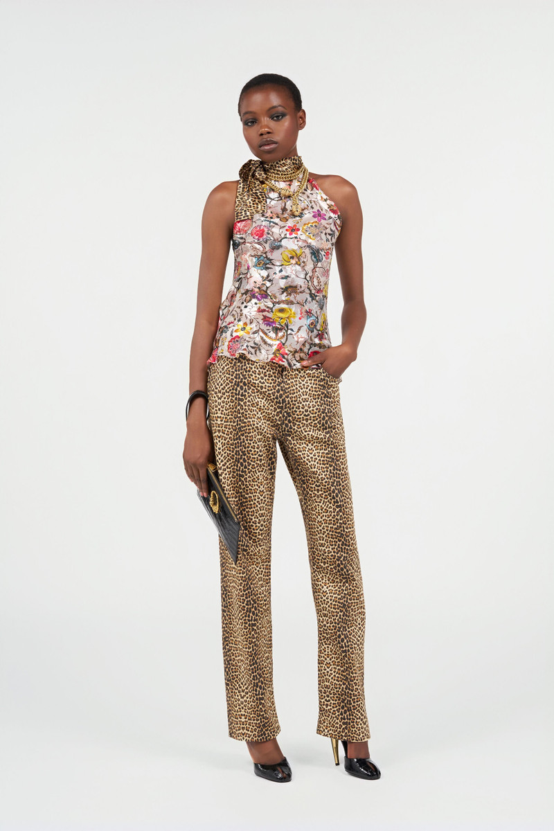 Roberto Cavalli Top with Florentine Flowers print outlook