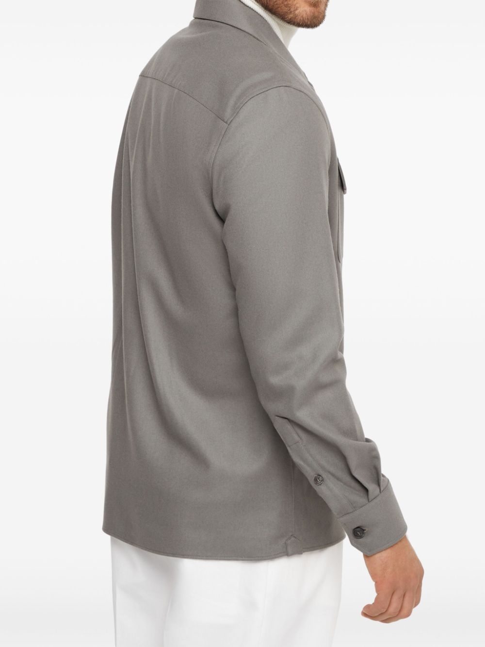 camp-collar long-sleeve shirt - 3