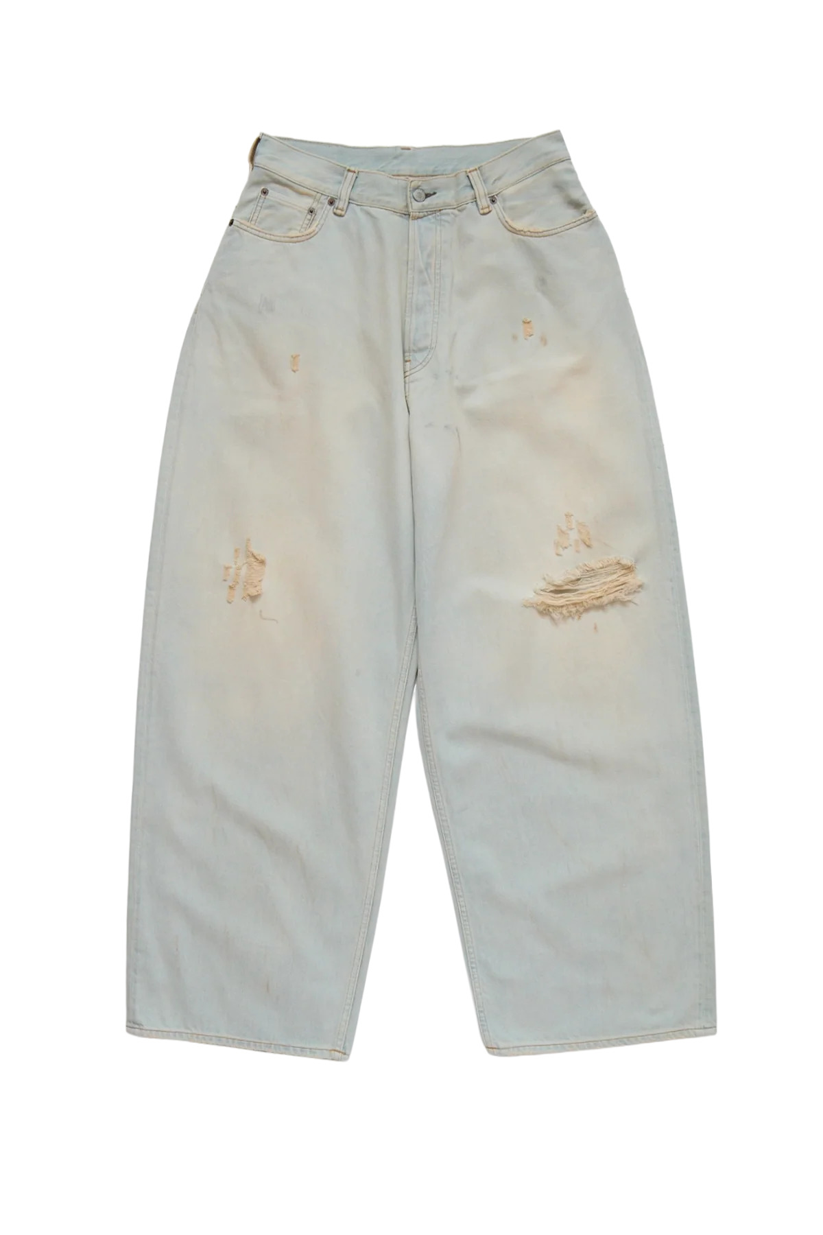 Acne Studios 2023 Fit Shorebreak Jeans Light Blue/White - 3
