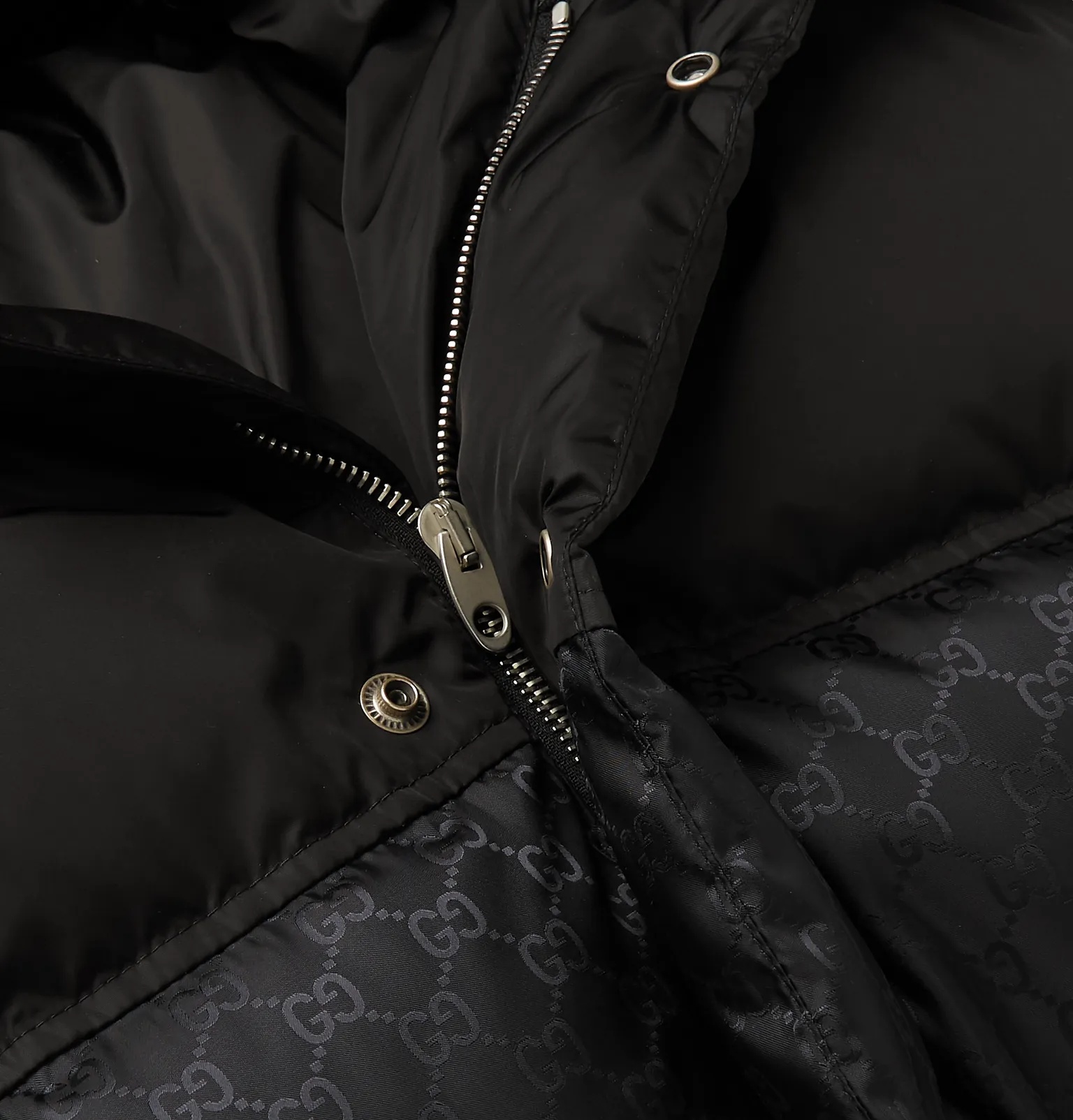 Logo-Jacquard Webbing-Trimmed Quilted Shell Hooded Down Jacket - 6