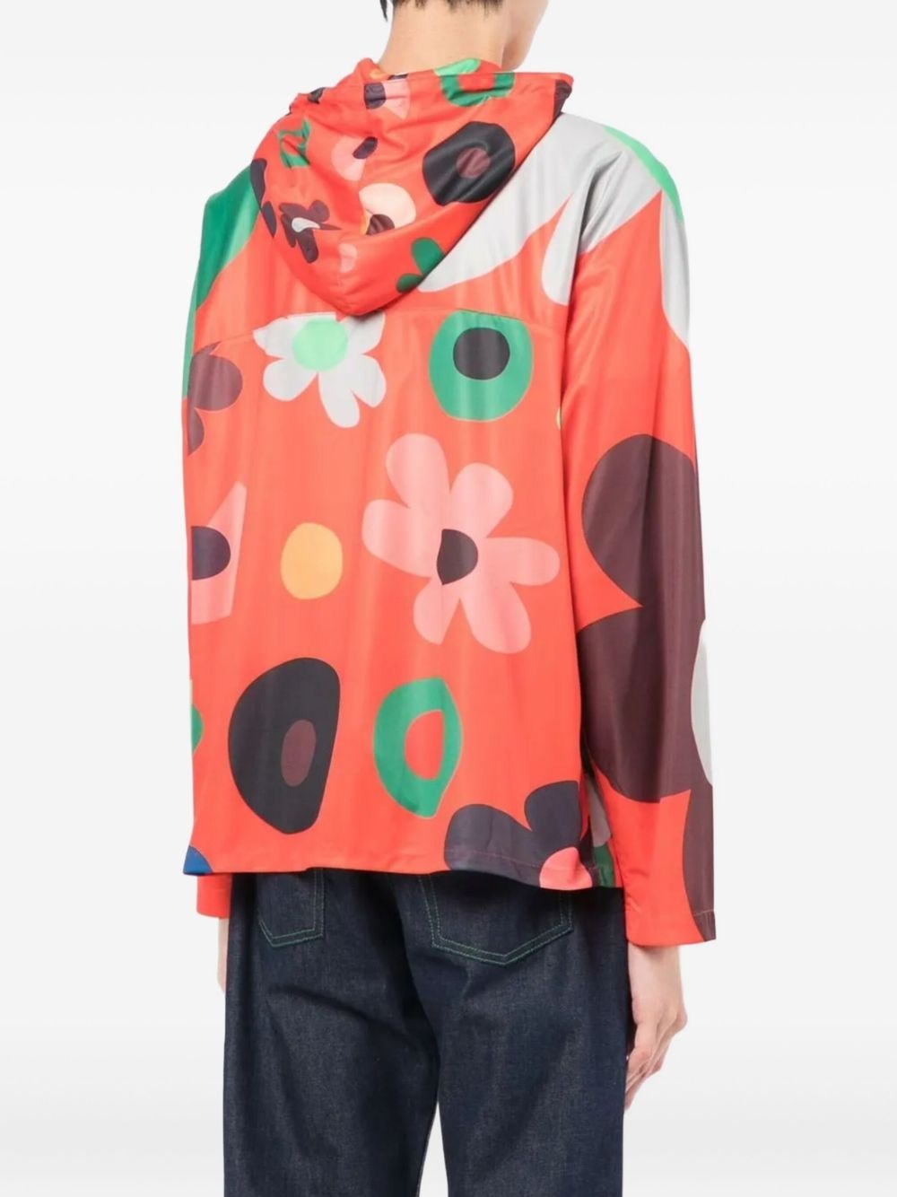floral-print half-zip jacket - 4