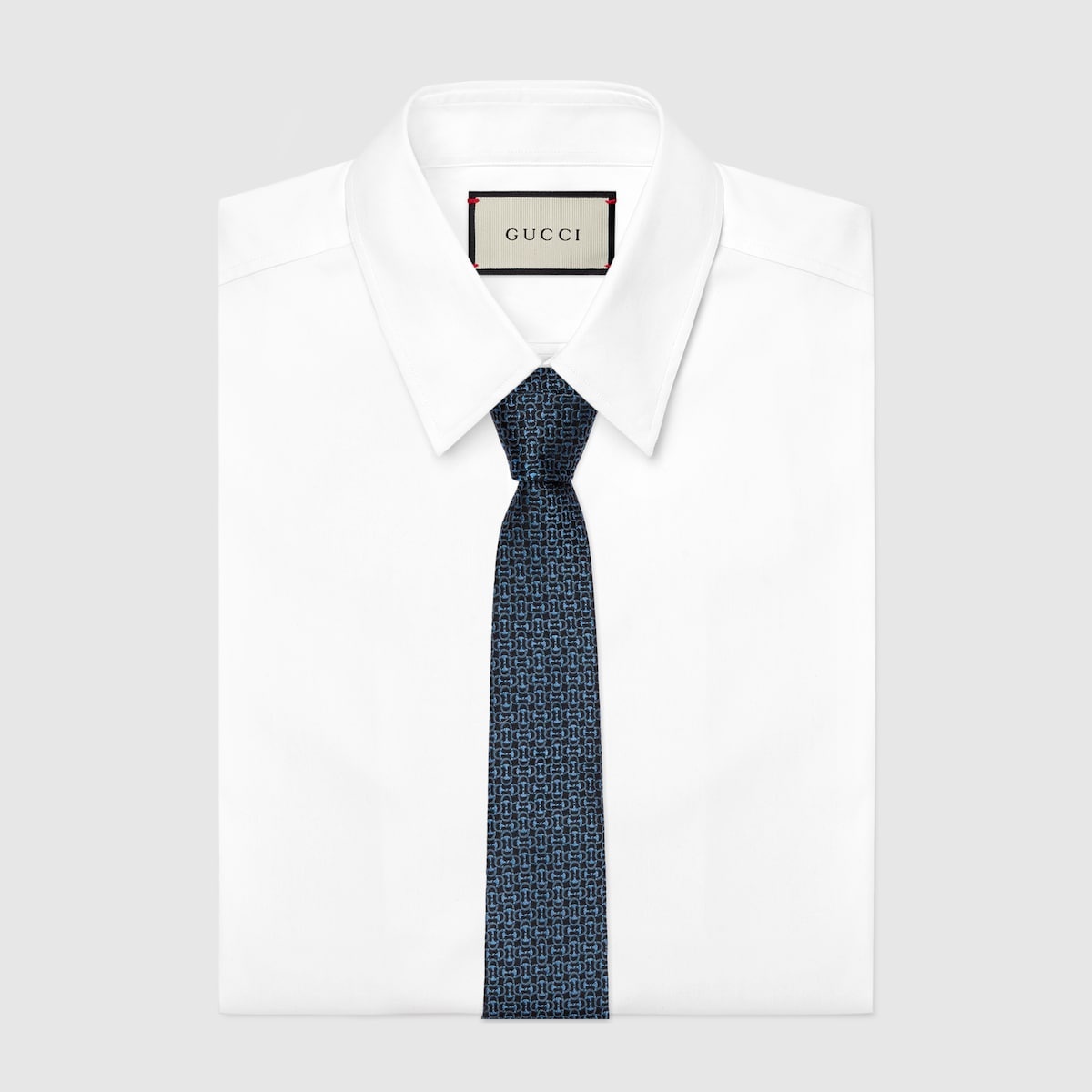 Horsebit silk jacquard tie - 2