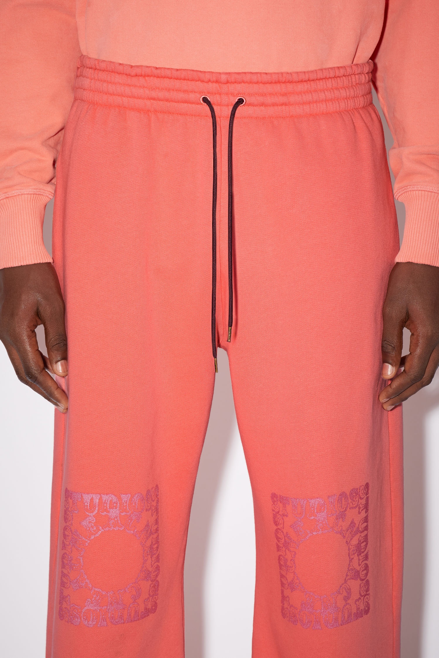 Cotton sweat pants - Salmon pink - 6