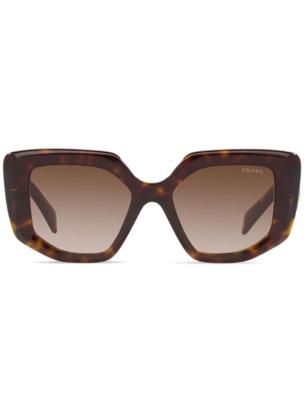 tortoiseshell-effect square sunglasses - 1
