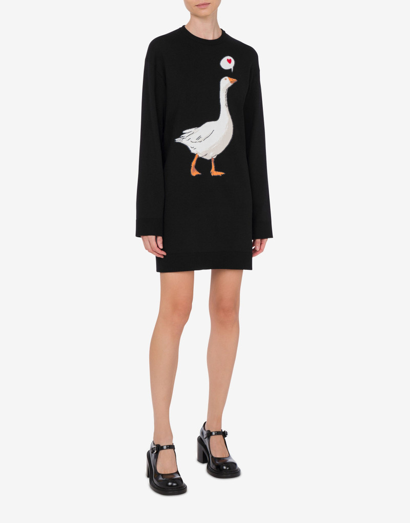 COTTON KNIT DRESS GOOSE 1