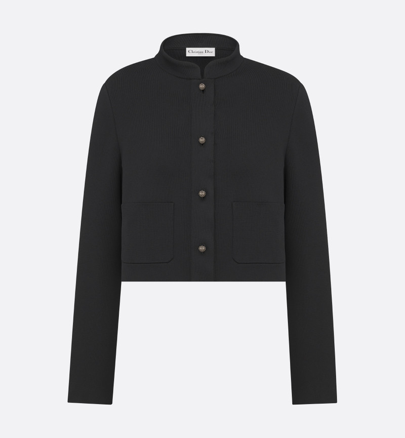 Cropped Jacket with Removable Ruched Collar 7