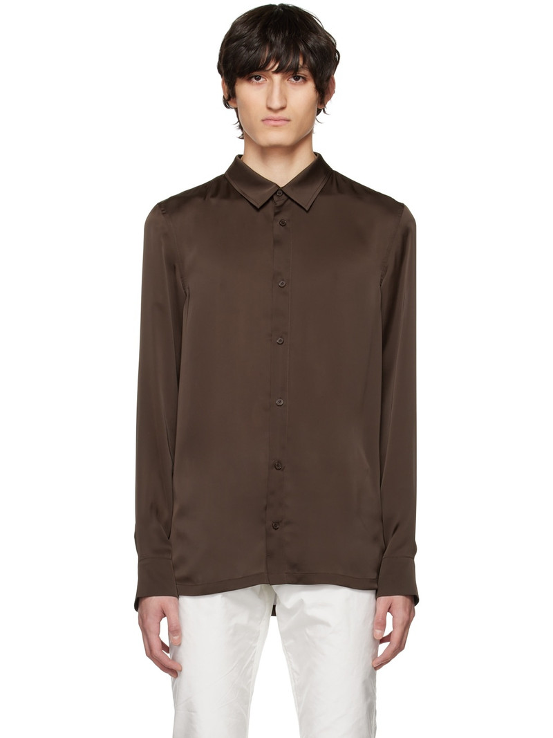 Brown Semi-Sheer Shirt 1