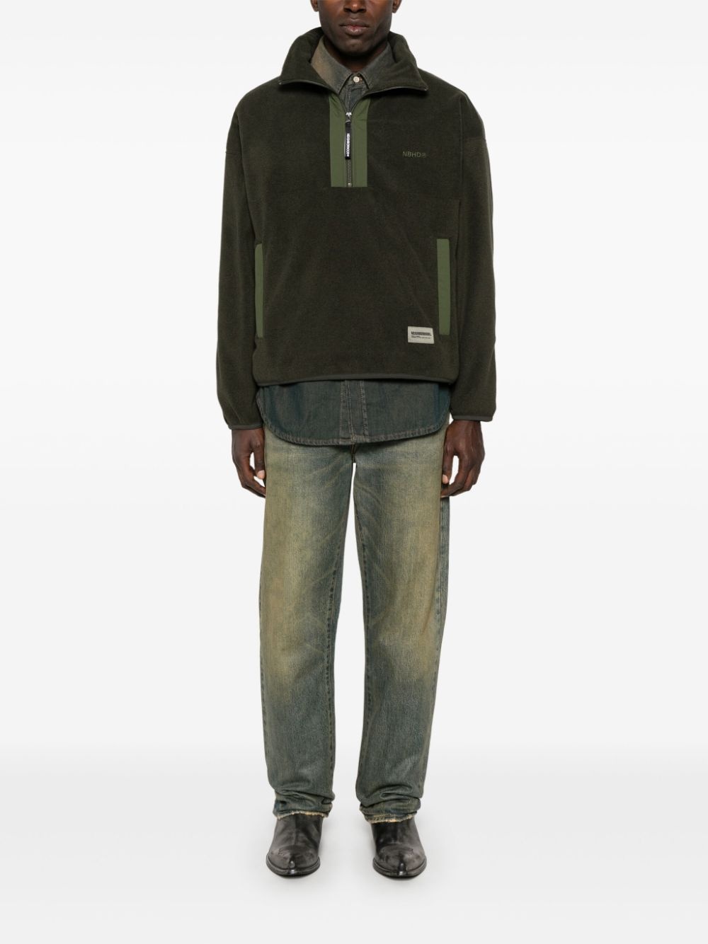fleece half-zip sweatshirt - 2