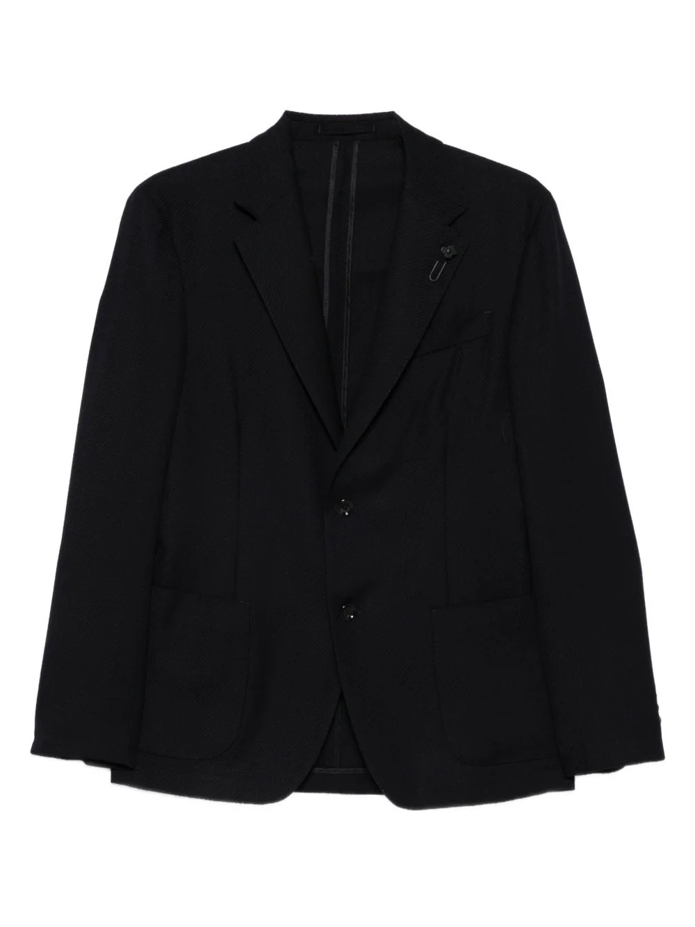 patch-pocket single-breasted blazer - 1