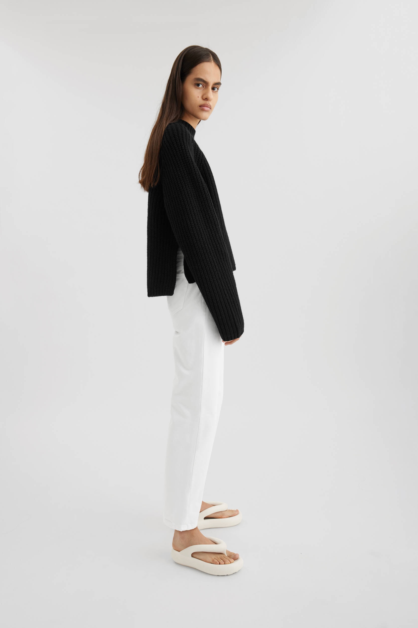 Wise Slit Rib Sweater - 5