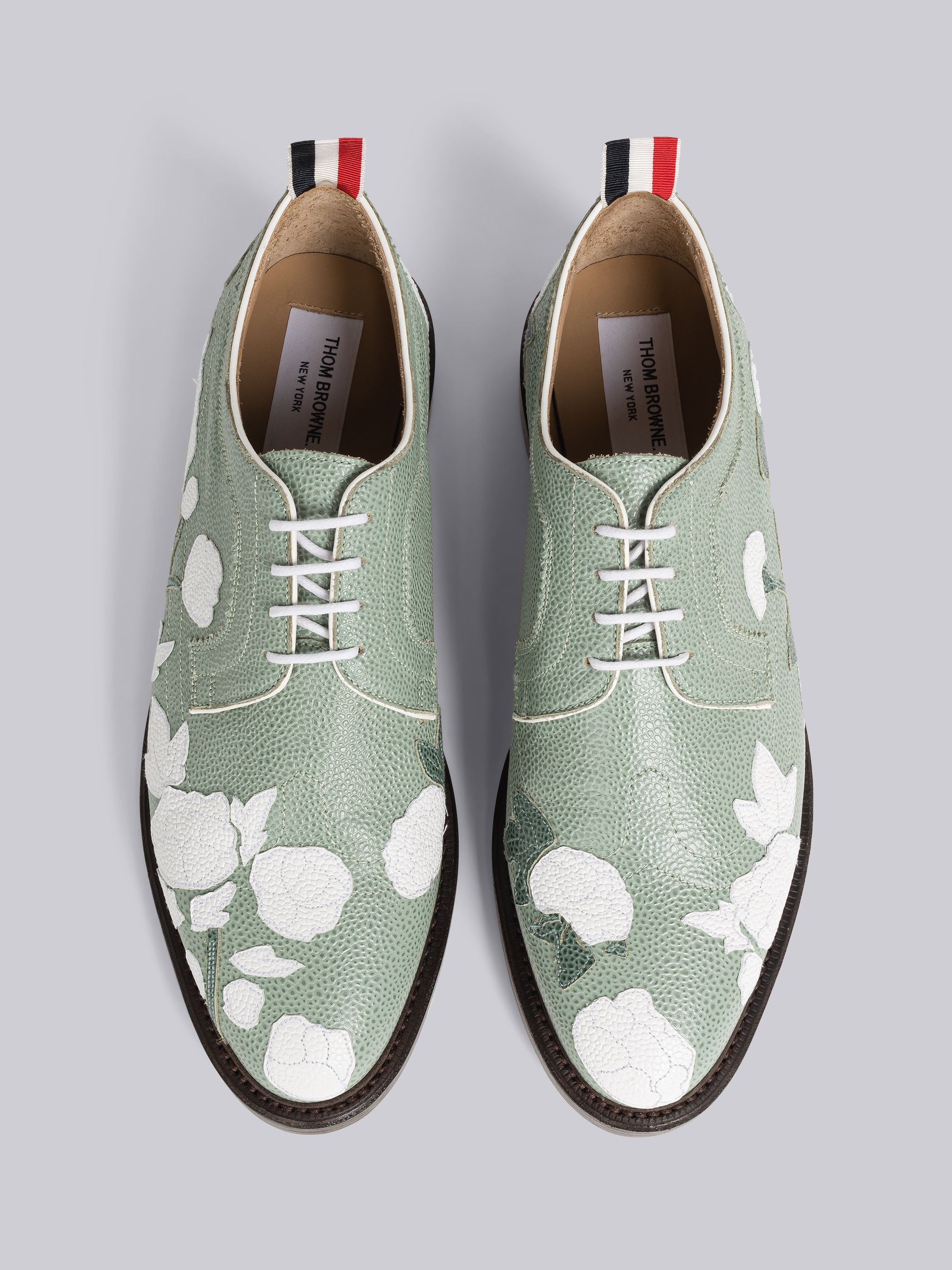 Pebble Grain Leather Floral Longwing Brogue - 4