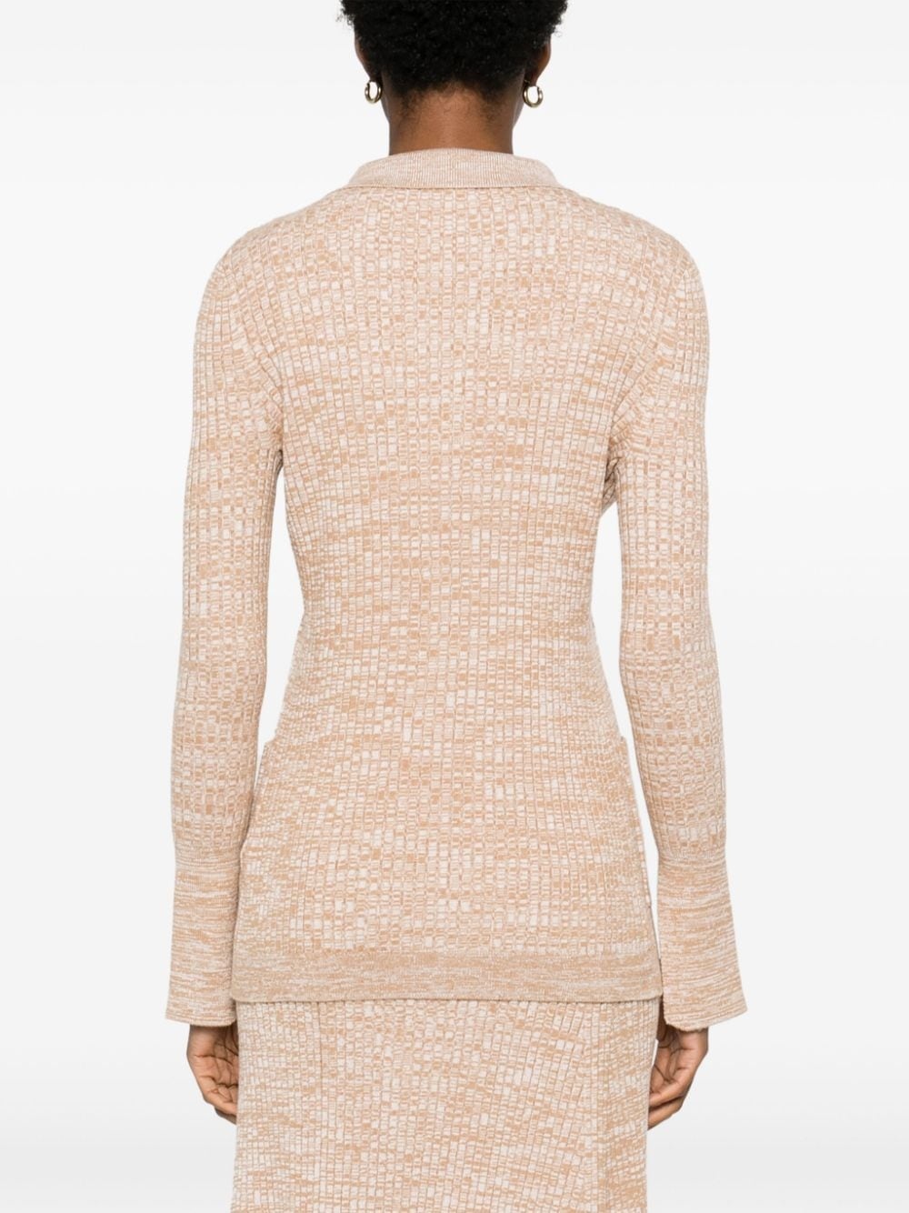 mÃ©lange-effect button-up cardigan - 4