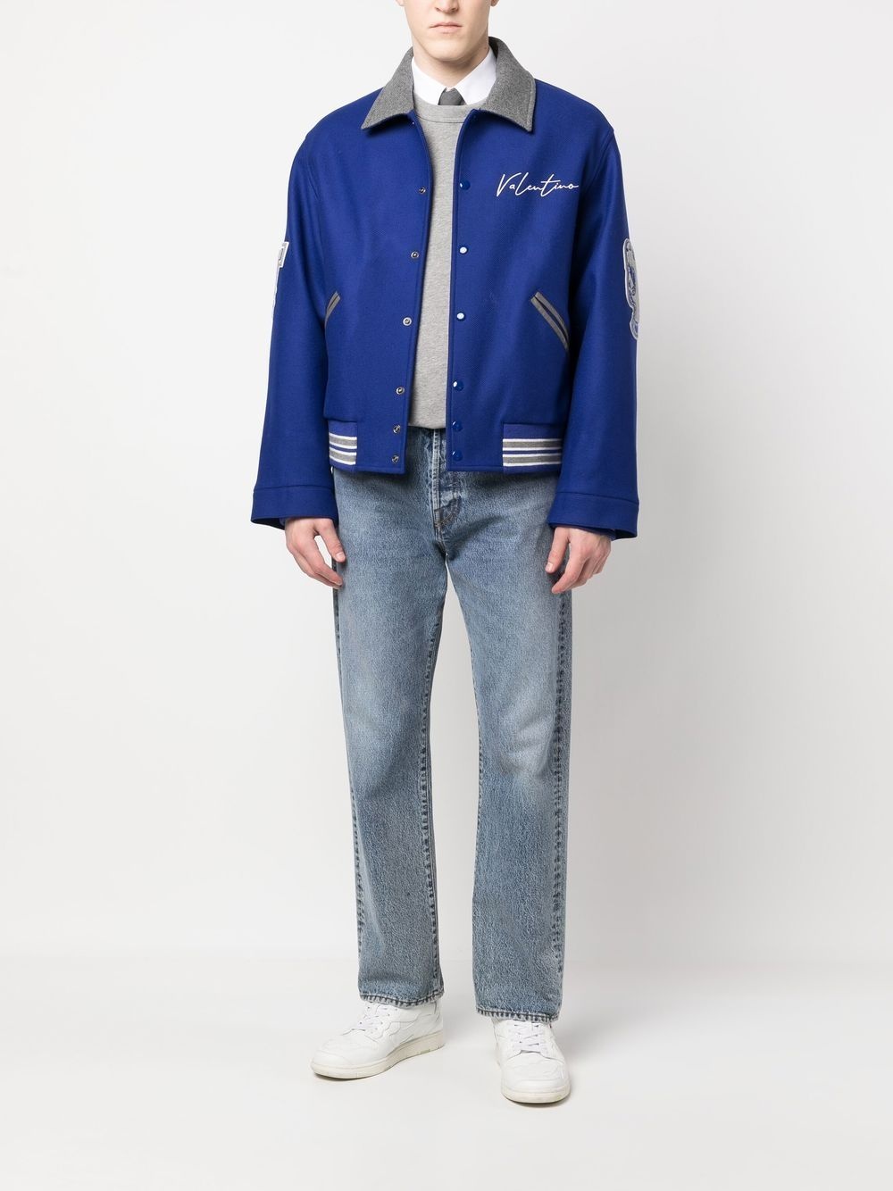 logo-print bomber jacket - 2