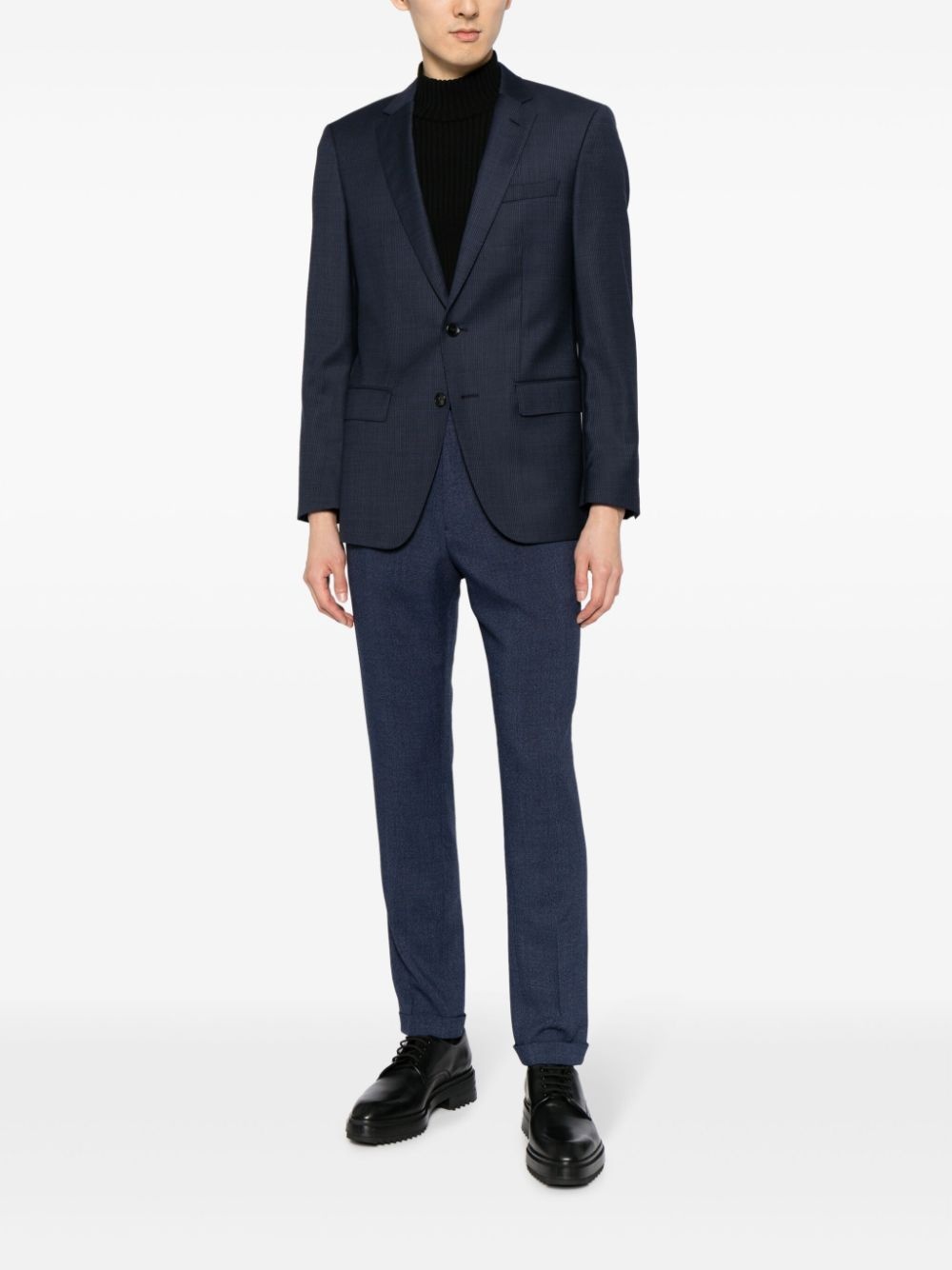 slim-cut wool trousers - 2