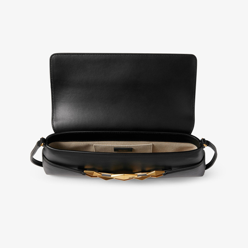 Diamond Shoulder East-West
Black Calf Leather Shoulder Bag 5