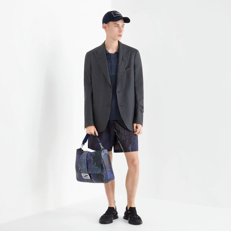 FENDI Blue linen blazer outlook