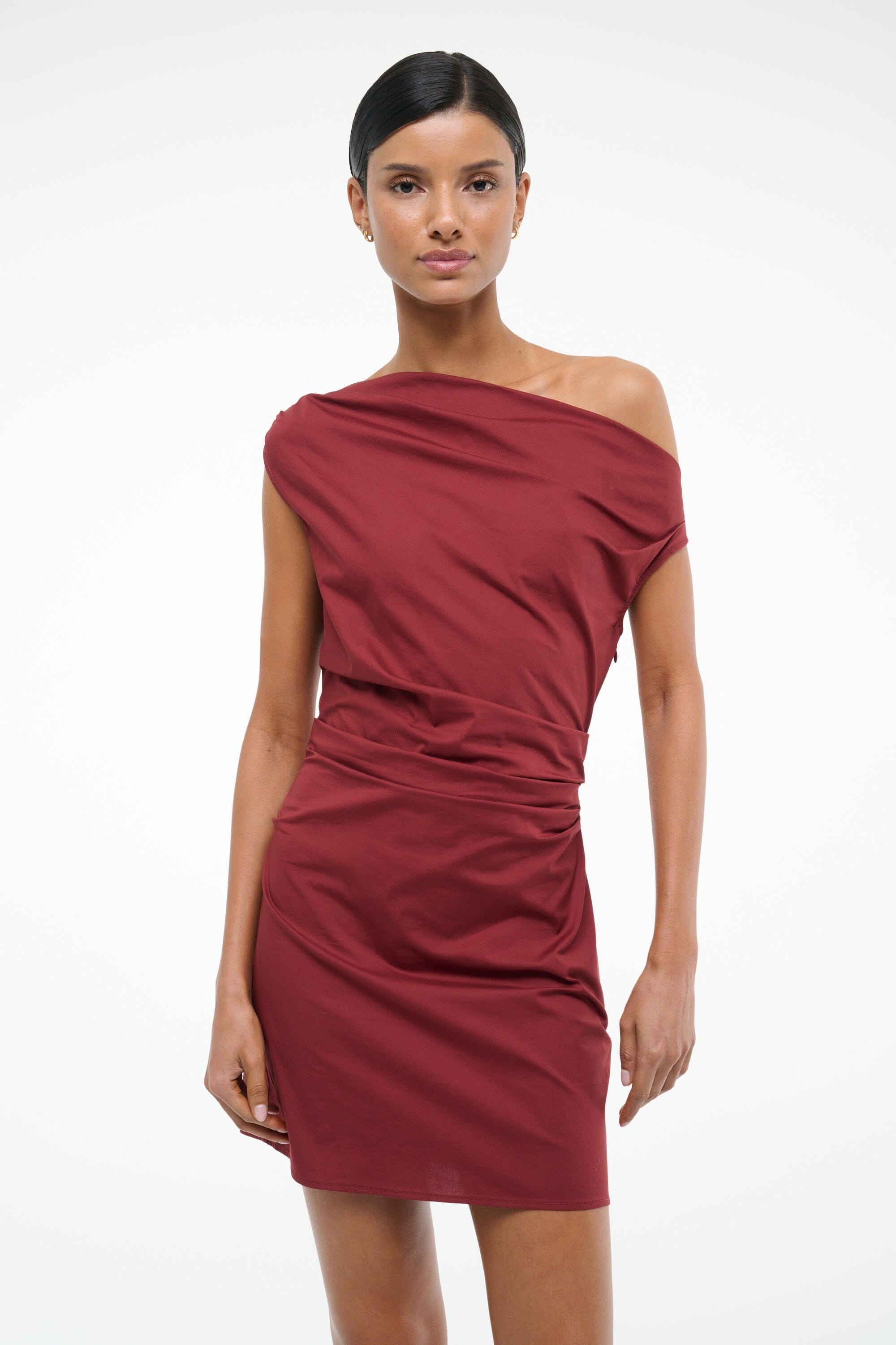 STAUD PHARE MINI DRESS SANGRIA - 5