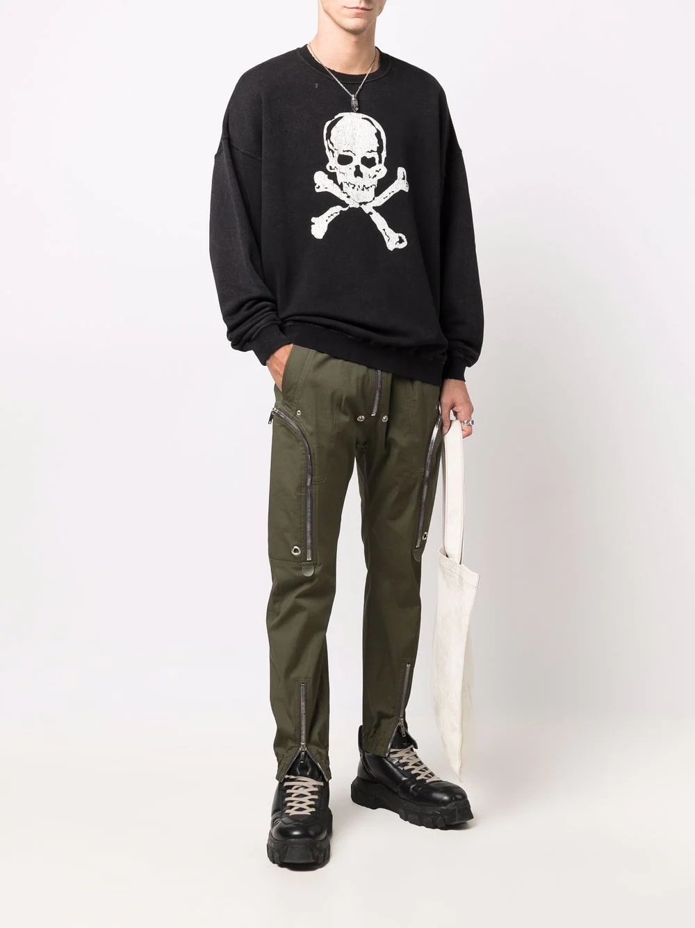 skull-print sweatshirt - 2