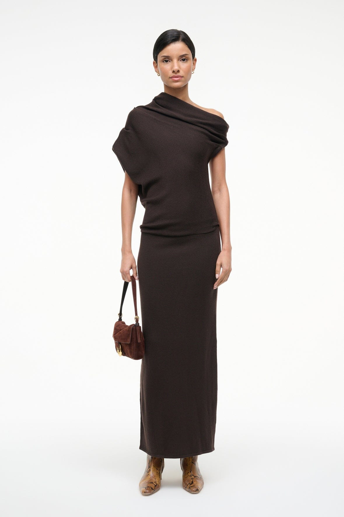 STAUD MABEL DRESS EARTH - 3