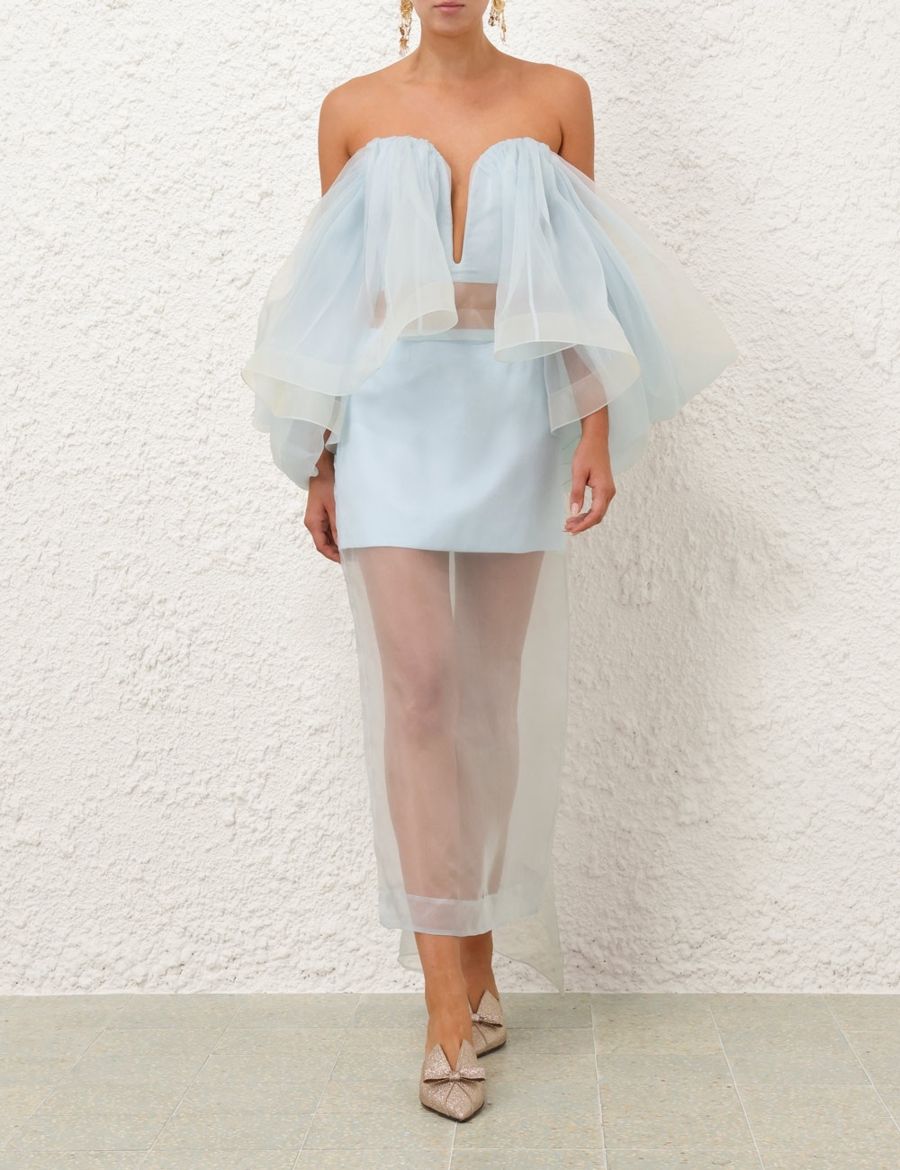 Zimmermann CRUSH LAYERED PENCIL SKIRT | REVERSIBLE