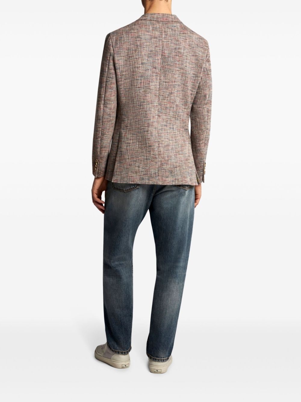 notched-lapel single-breasted blazer - 3