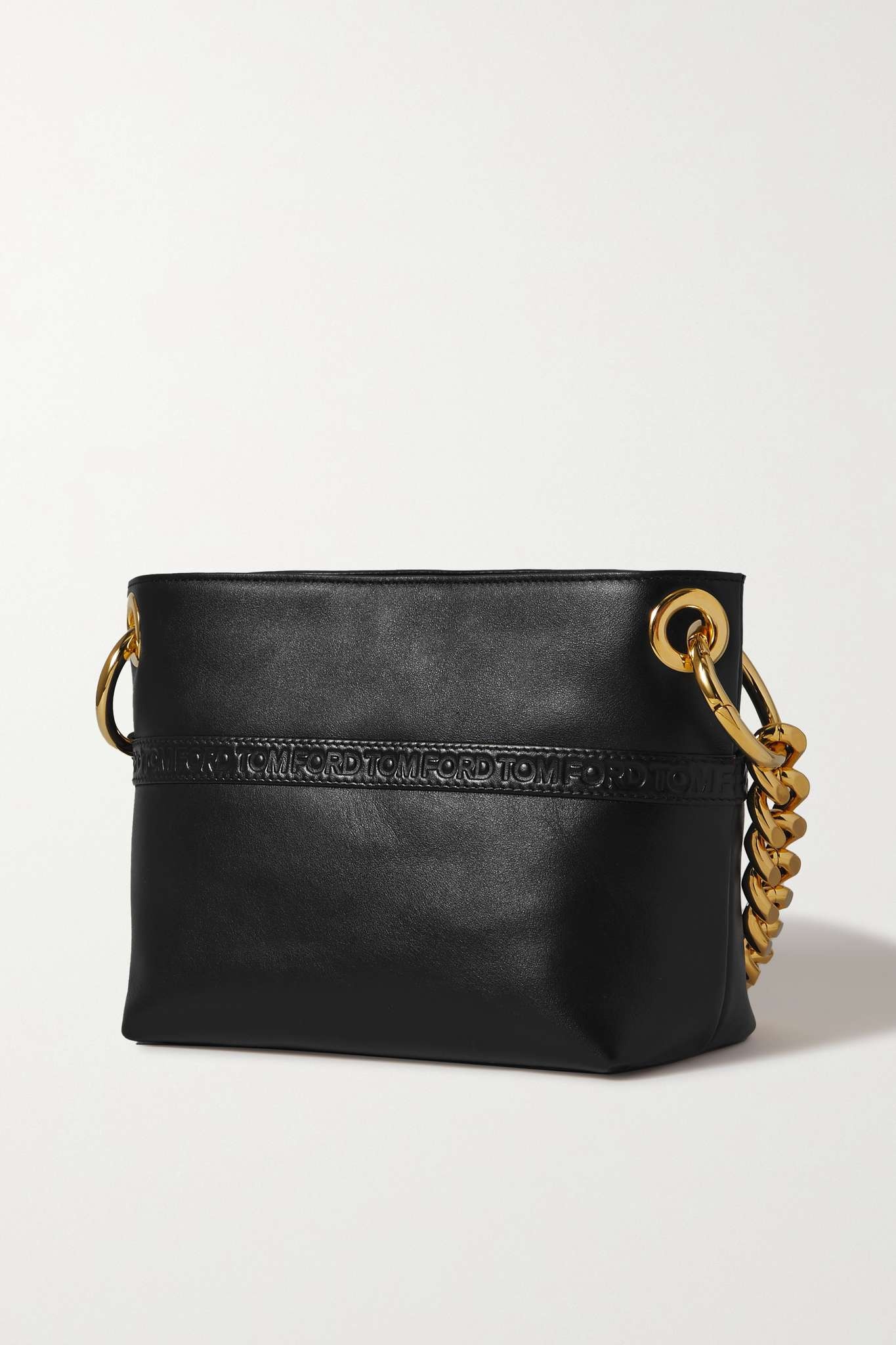 Small debossed leather shoulder bag - 3