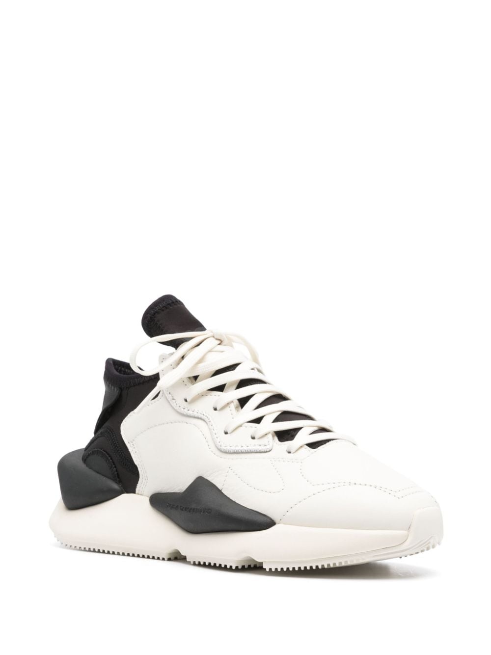 Kaiwa panelled leather sneakers - 4