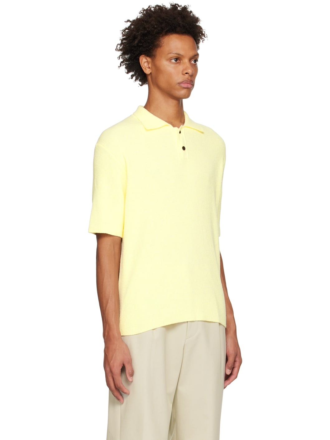 Yellow Ribbed Polo - 2