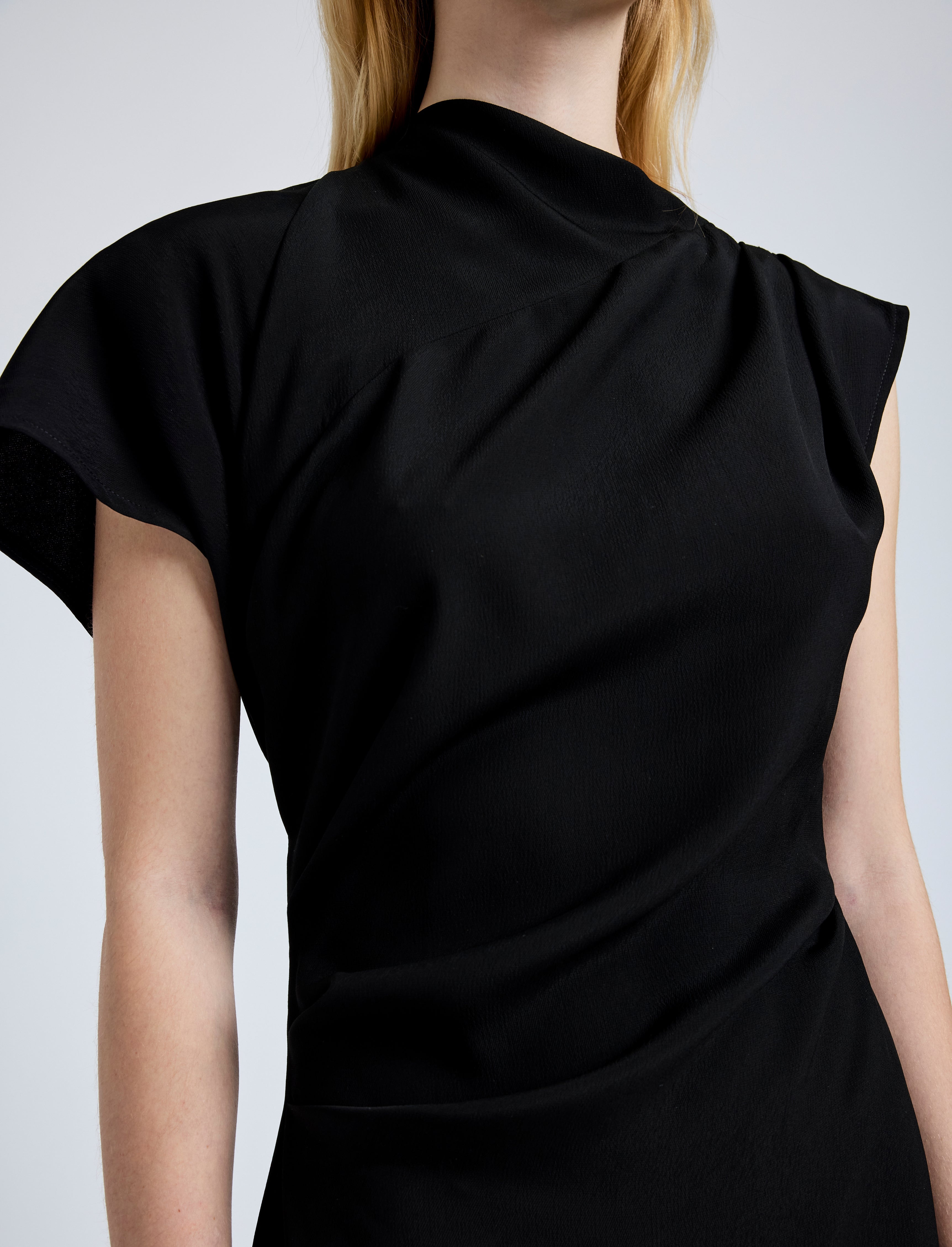 Hallie Dress in Hammered Viscose - 5