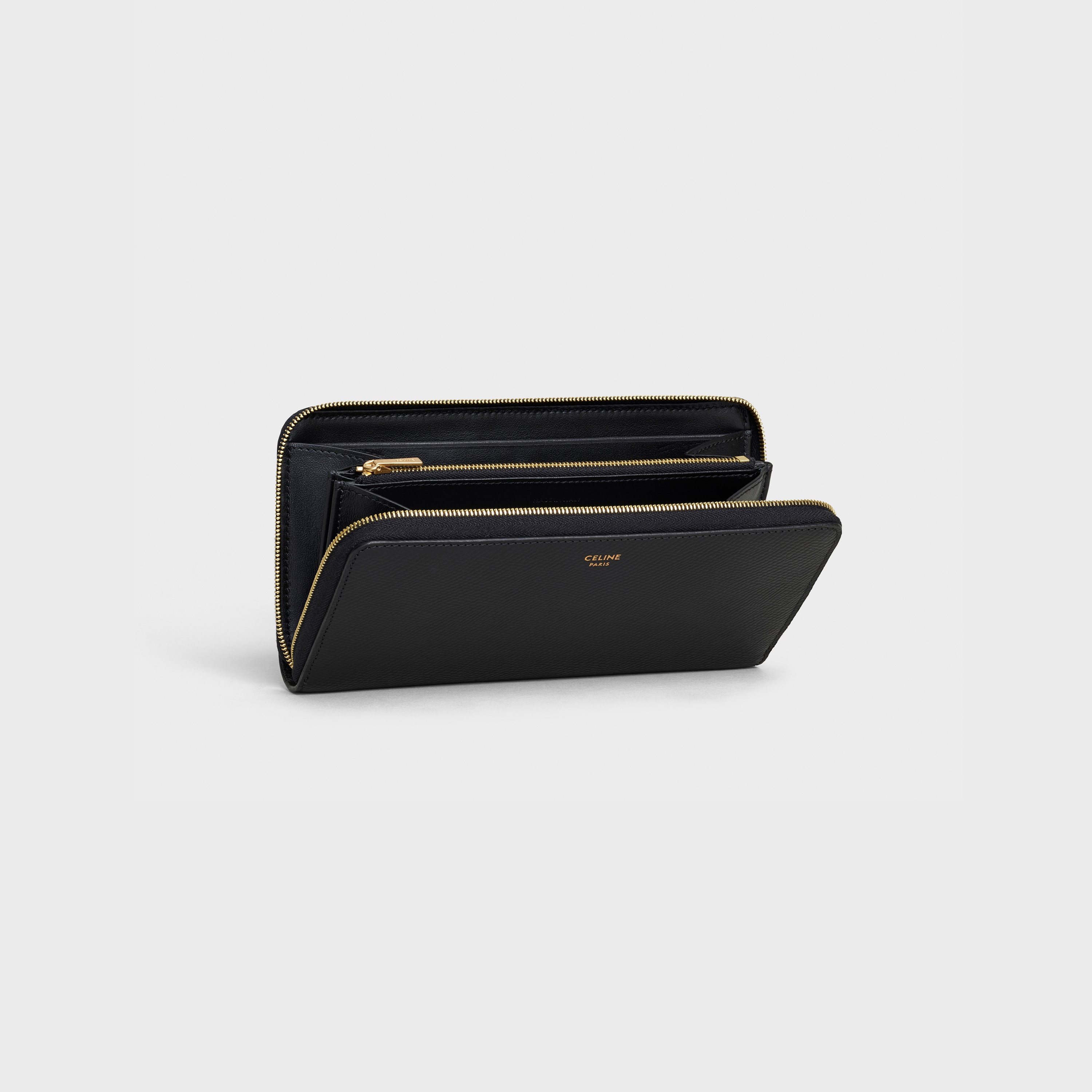 Large zipped wallet in Grained calfskin - 4