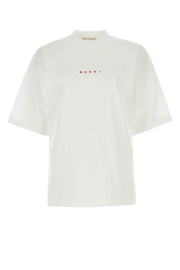 Marni Woman White Cotton Oversize T-Shirt - 1
