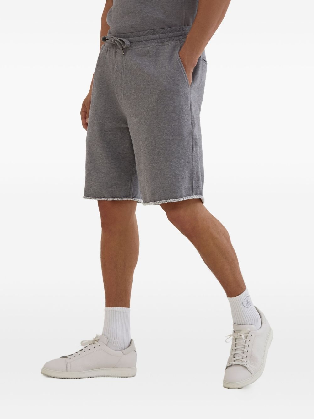 cotton track shorts - 3