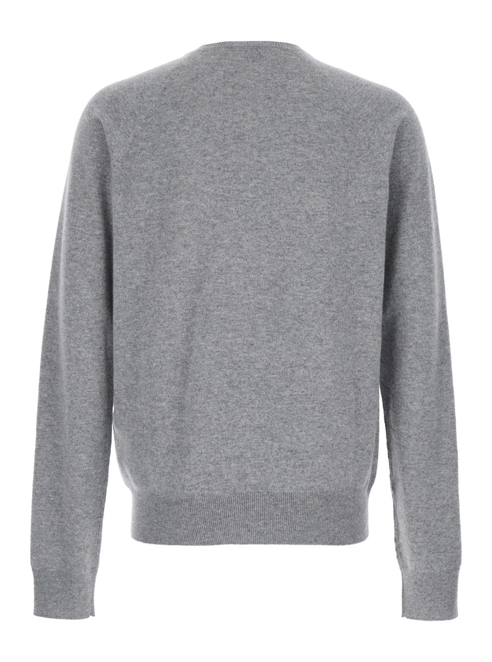 Saint Laurent Men Grey Crewneck Sweater With Cassandre In Cashmere Man - 2