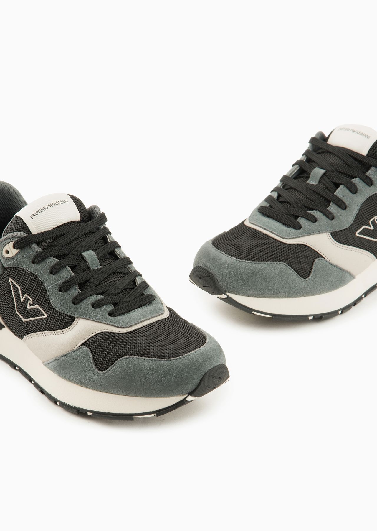 Mesh and suede sneakers with side eagle - 5
