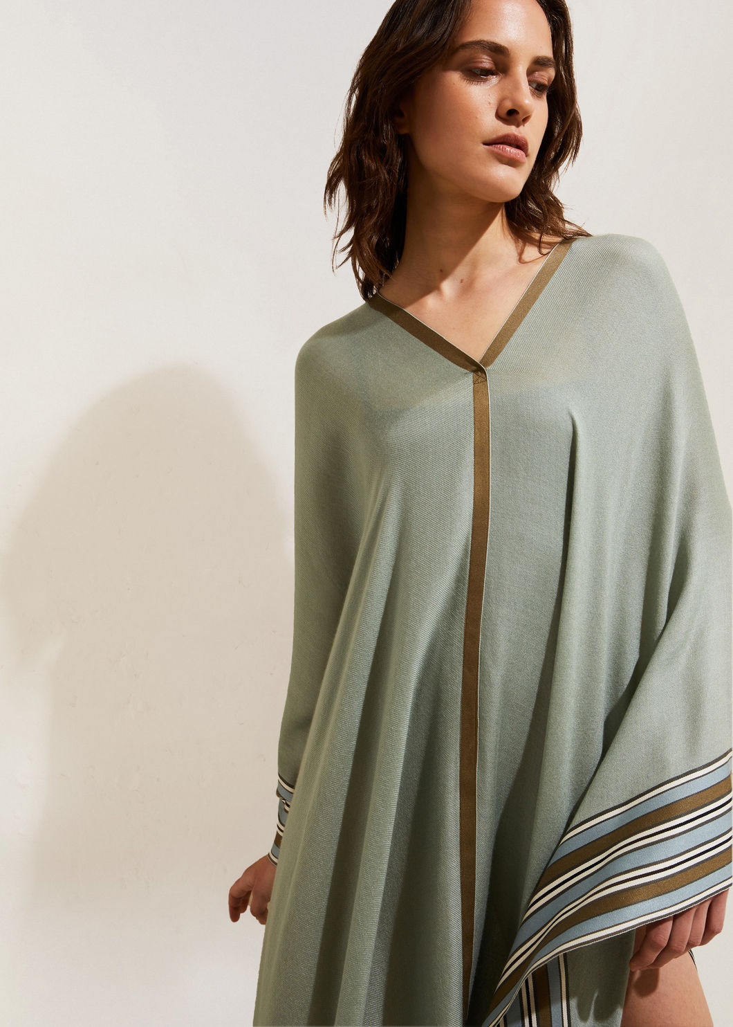 The Suitcase Stripe Poncho - 2