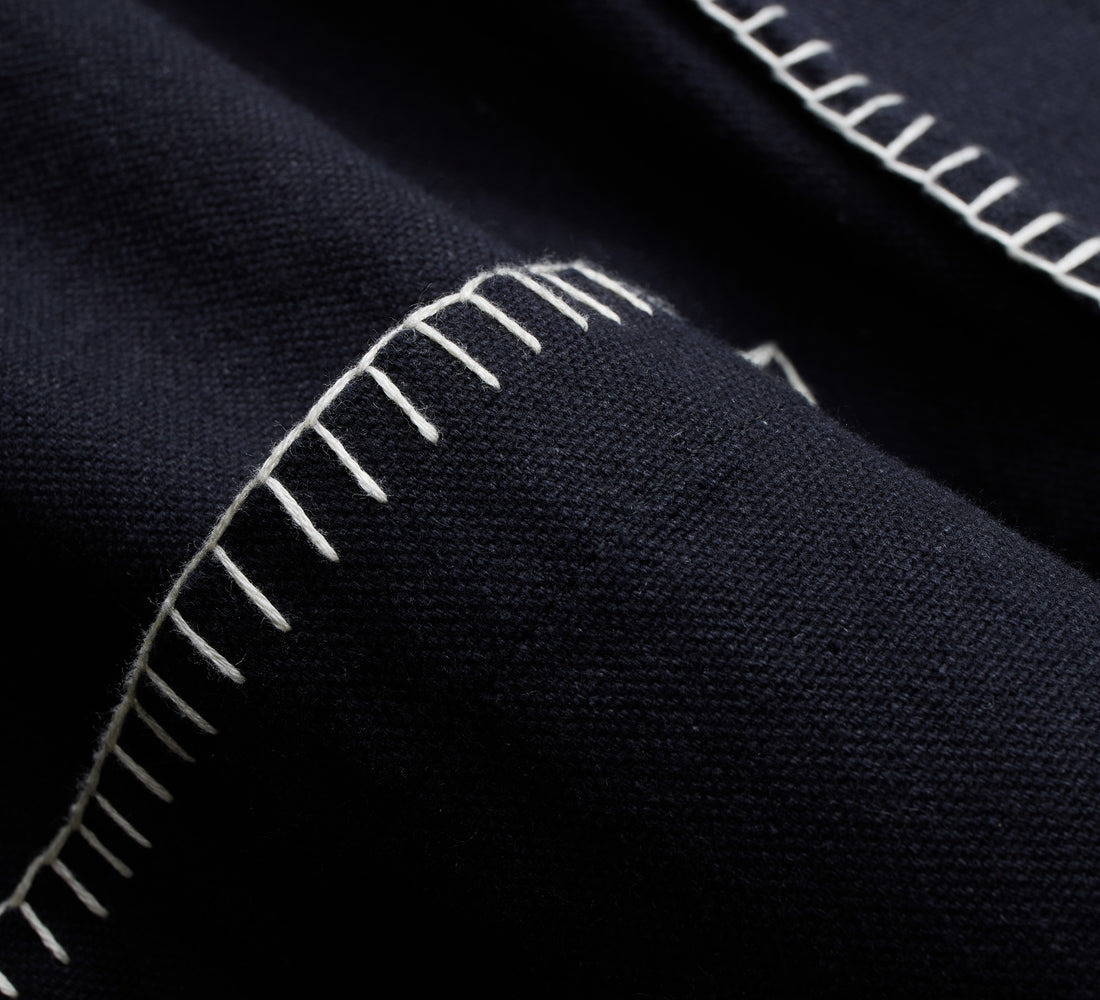 Shop Jacket - Blanket Stitch Black Canvas - 5