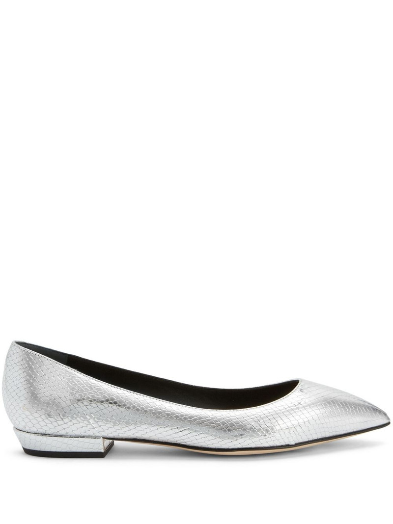 Dhalia snakeskin-effect ballerina shoes 1