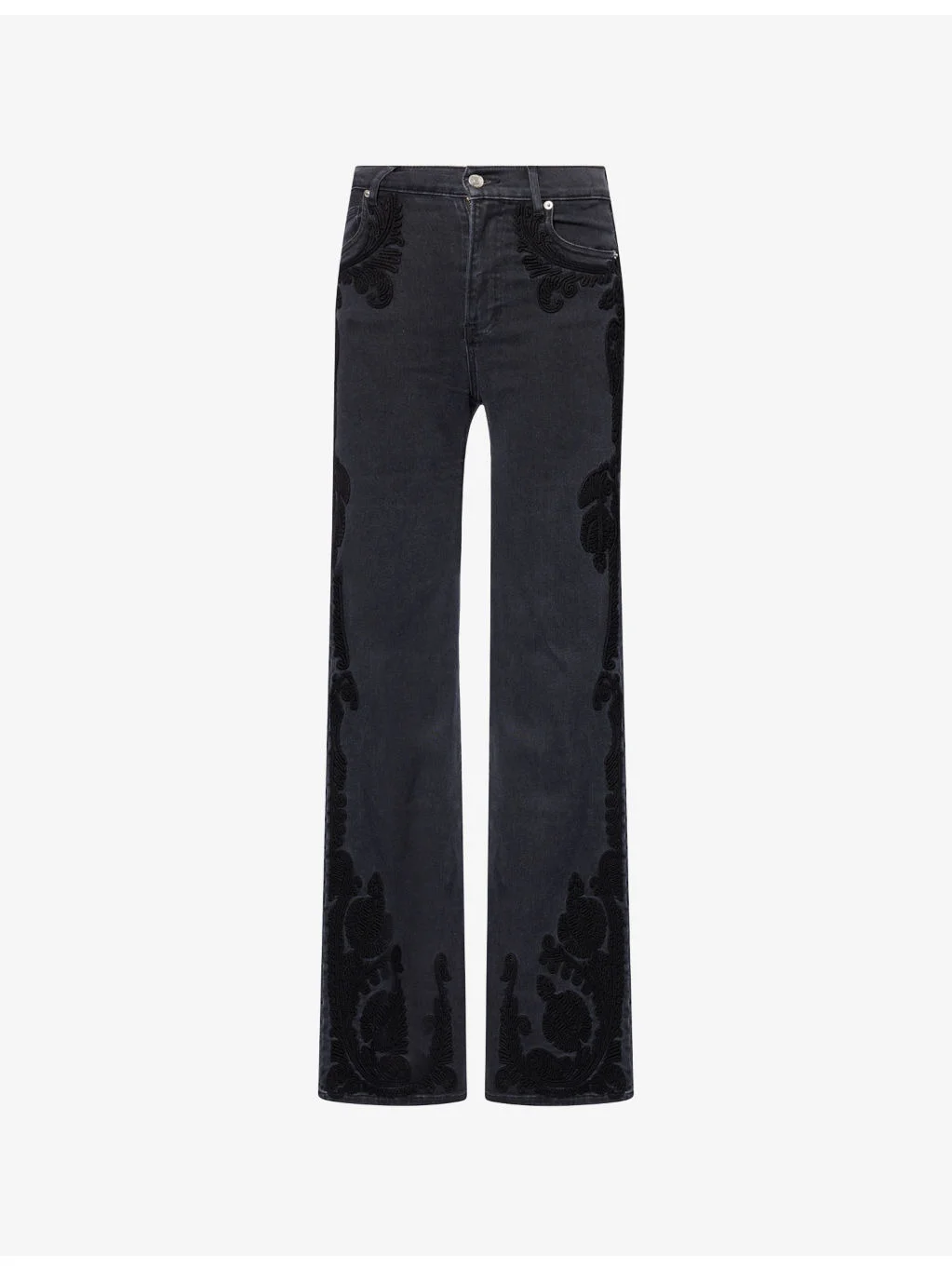 Crosbie Wide-Leg Stretch-Denim Blend Jeans - 1