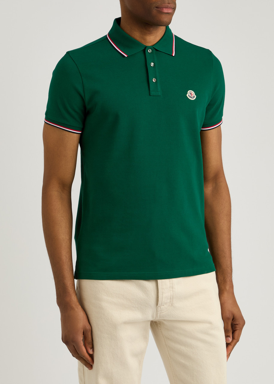 Moncler Logo-appliquéd Piqué Cotton Polo Shirt - 2