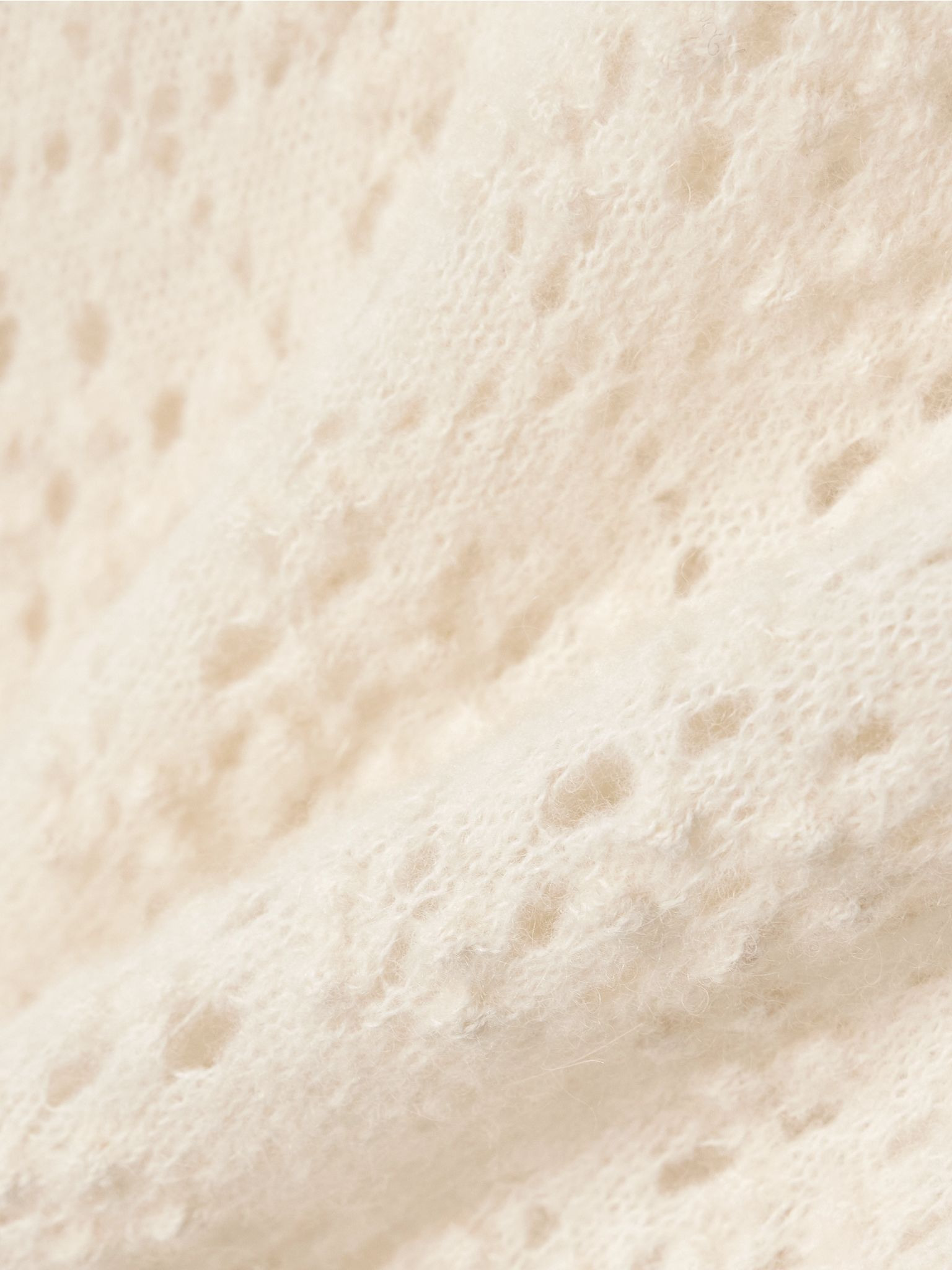 Emiliana pointelle-knit alpaca-blend sweater Ivory - 5