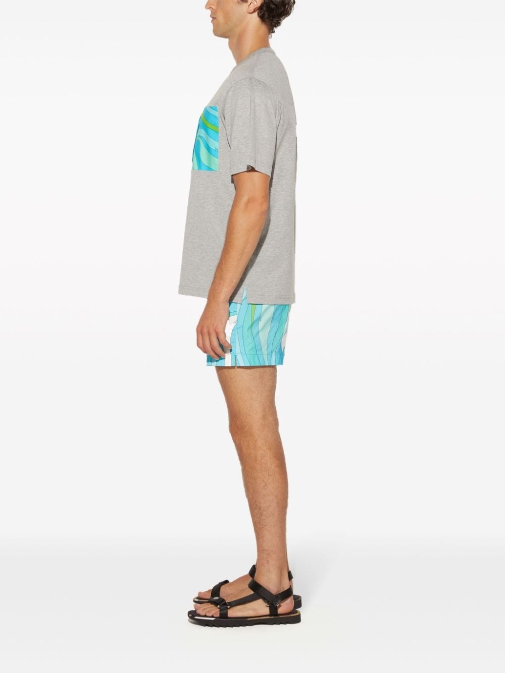 contrasting-pocket cotton T-shirt - 3