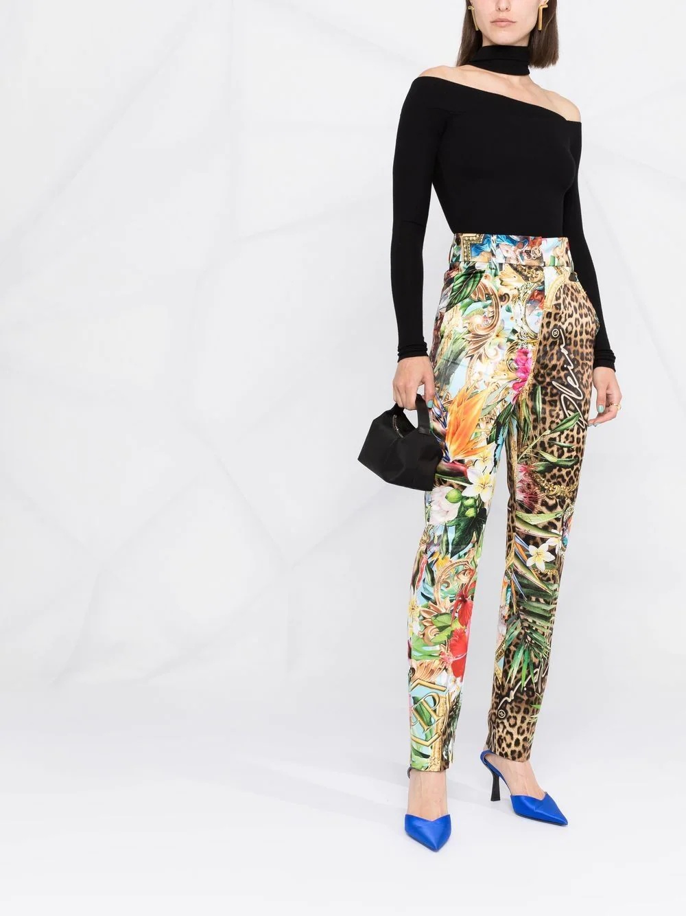 Baroque Flowers high-waisted trousers - 2