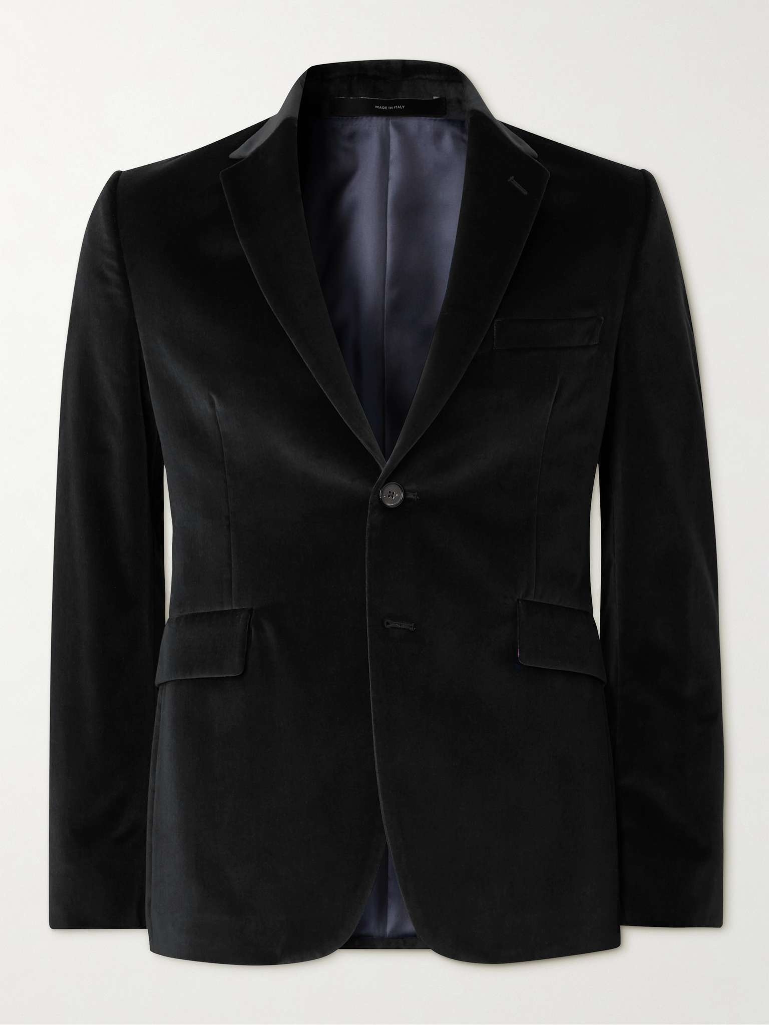 Slim-Fit Cotton-Velvet Tuxedo Jacket - 1