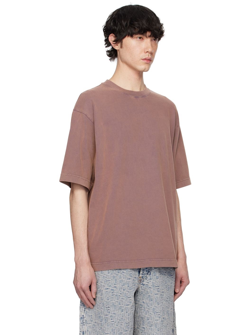 Purple Relaxed Fit Crew Neck T-shirt - 2