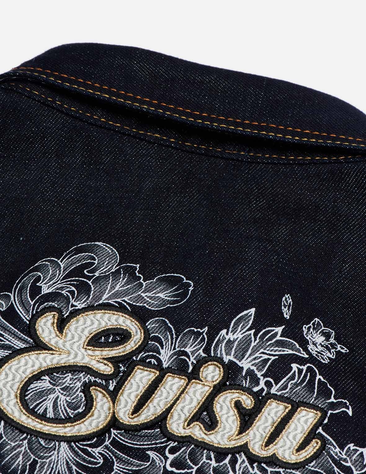 LOGO EMBROIDERED DENIM DRESS - 7