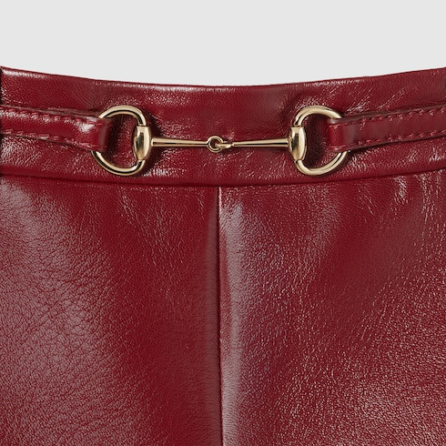 Leather shorts with Horsebit detail - 7