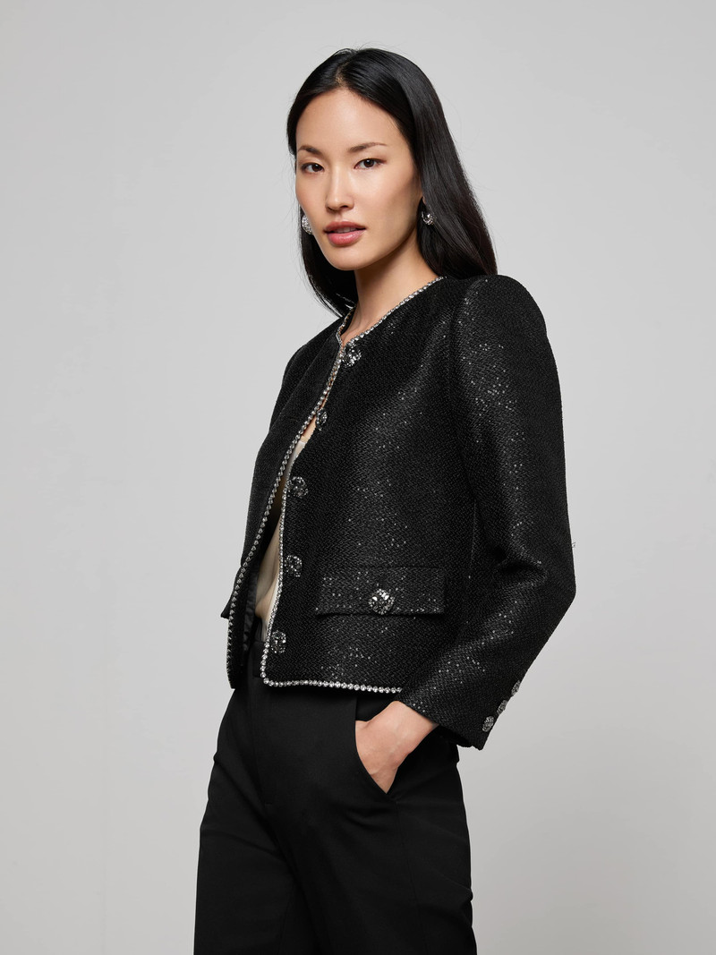 Zell Sequined Tweed Jacket 3